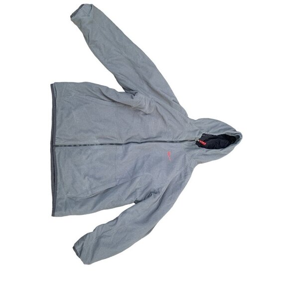 VINTAGE Nike Reversible Fleece Jacket Gray/Black XL - Picture 9 of 15